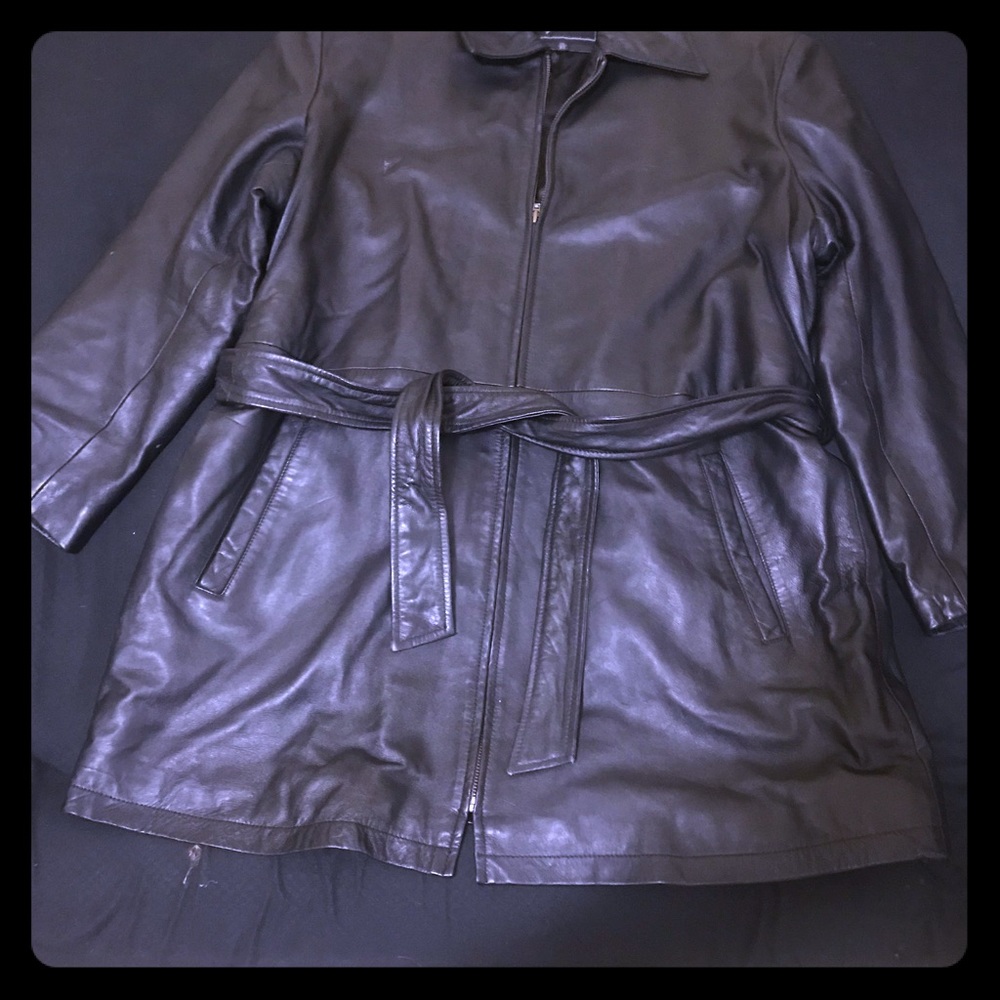 Leather coat
